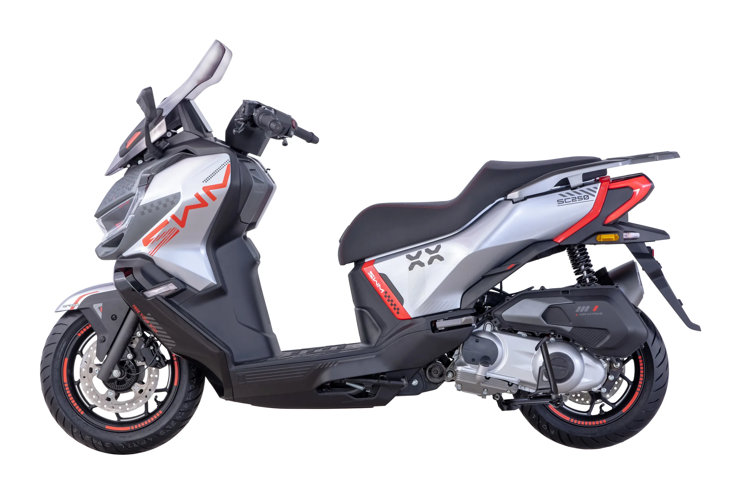 SWM Concept Scooter SC 250 — Stříbrná / Červená